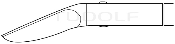 RU 5711-18 / Bone Cutt. Forceps Ruskin-Liston, Cvd. Up 18,5cm, 7 1/4"