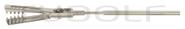 RS000-746 / Terminal De Agarre Ø 5 mm, 450 mm, 22 mm, Dentado, Fenestrado, De Doble Acción