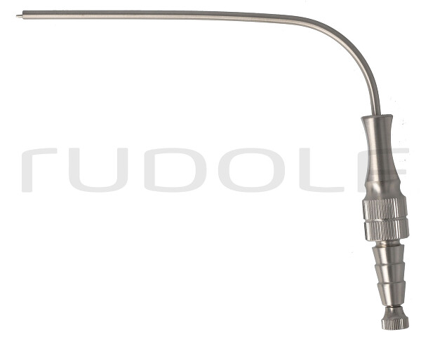 RU 6421-08 / Suction Tube Fergusson, Ø2,5mm, 8 Ch/Fr, 90° Curved, (Wl) 80mm - 3 1/4", CUT-OFF, LUER-HUB and Stylet