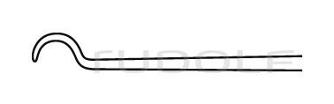 RU 8842-01 / Nerve Hook, Angl. Up 24 cm - 9 1/2", 5 mm