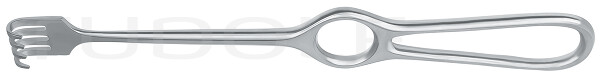 RU 4502-04 / Divaricatore Volkmann, Semi-Smusso, 4Denti 22,5 cm
