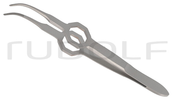 RU 9877-08 / Pinza Per Congiuntiva Foerster, Curva Anatomica, 8,5cm