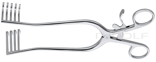 RU 4744-00 / Retractor Norfolk-Norwich 23cm, 9", 4x5 Teeth