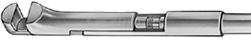 RU 8651-05 / Probeexcis. Fcps., 90°Angl. Shaftl. 23 cm
/8", Shaftø 3mm
, Jaw 4x4,5mm
