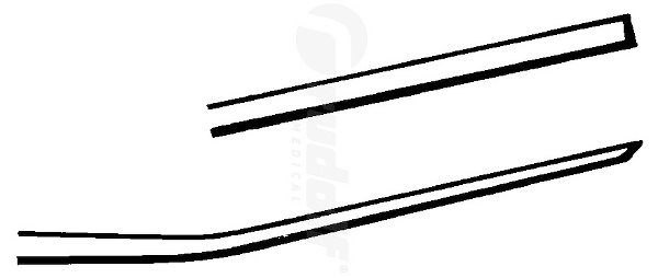RU 7908-04/01 / Raspatorium Rosen, Abgewinkelt 15°, 12 x 1 mm, 16 cm