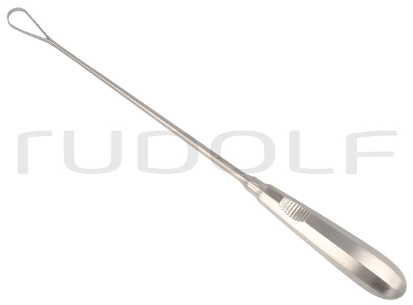 RU 7322-15 / Curette Utérine Recamier, Rigide Tranchante, 31,0 cm, Fig. 7, 15 mm