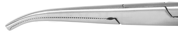 RU 3183-14 / Pinza Hemostática Dandy, Curva Lateral, 1x2 Dientes, 14 cm