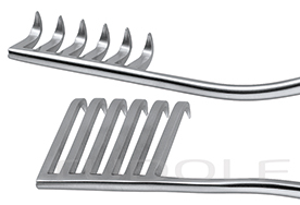 RU 4745-27 / Hemilaminectomy Retractor l. 42mm
, Right 22mm
, 28cm
, 11", 6x6 Teeth