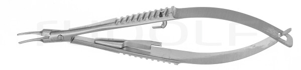 RU 5959-09 / Needle Holder Castroviejo Cvd., W. Ratchet, 0,5mm, 9cm