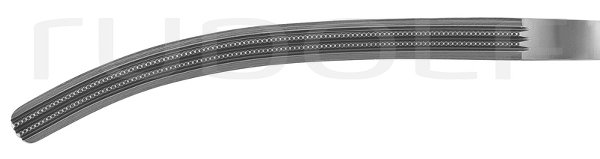 RU 6535-21 / Darmklemme Doyen, Atrauma, Gebogen, (L) 21 cm