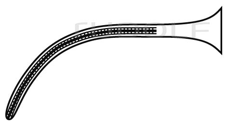 RU 3934-71 / Pinza Bulldog Diethrich, Angolata, At 5,4 cm, 20 mm