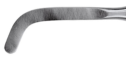 RU 5404-10 / Raspatory, Left Curved 14 cm - 5 1/2", 4 mm