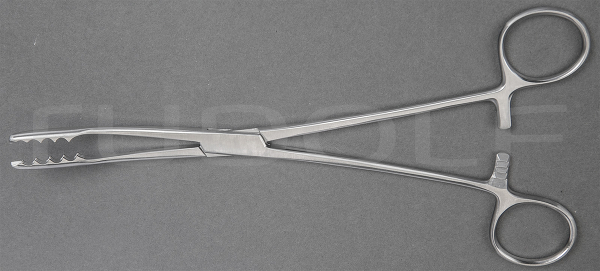 RU 3801-22 / Pinza Per Tamponeamento Ulrich, Curva 22 cm