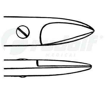 RU 2890-12 / Crown Scissors Beebee, Bl,Str. 12 cm, 4,75", Serr.