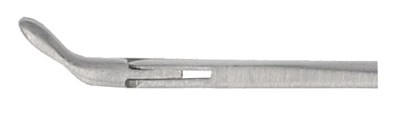 RU 7891-13 / Micro Ear Forceps, Curved Right, Shaft Length 8 cm - 3 1/4",
