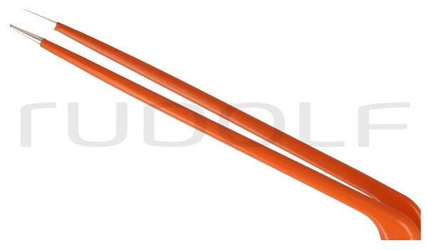 HF520-071 / Bipol. Pinzette, Flachstecker, Bayonettf., 20cm, 0,60mm, Non-Stick