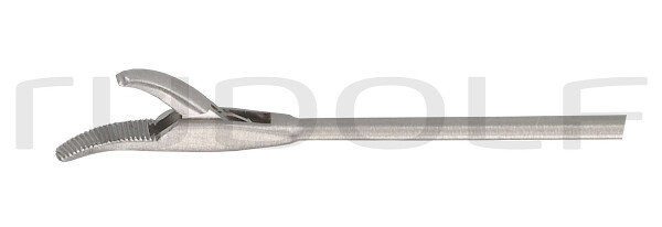 RU 8650-11/16 / Mikro-Fasszange, Li. geb, ZF-BEW. Schaftl. 23,0 cm, Konisch Ø1/2 mm, Maul 1mm