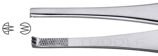 RU 4225-52 / Pinzette Chir. Ferris-Smith, 2x3Z., TC 18,0 cm