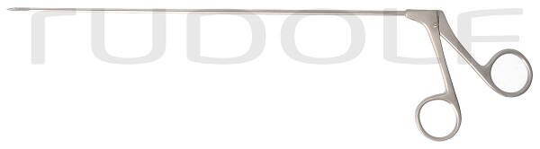 RU 8650-04/06 / Micro Scissors, Curved Left, Jaw Ø 2 mm, (Wl) 23 cm - 9", Thumb Movable