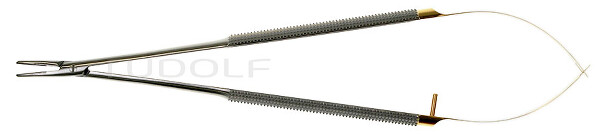 RU 5866-34 / Needle Holder Castroviejo/Barraquer, Str. TC, W/O. Ratchet, 18cm, 7"