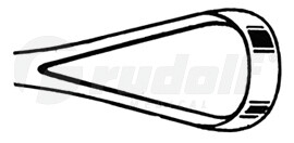 RU 7302-04 / Curetta Uterina Sims, Malleabile, Smussa 28,0 cm, Fig. 4,11,5 mm