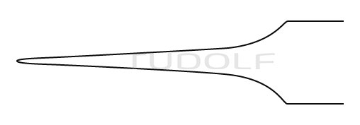 RU 4075-05 / Micro Forceps Lazar, Flat Handle, Straight, 15 cm - 6", 0,5 mm