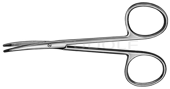 RU 1281-11 / Dissecting Scissors Baby-Metzenbaum, Curved, 11.5 cm - 4 1/2"