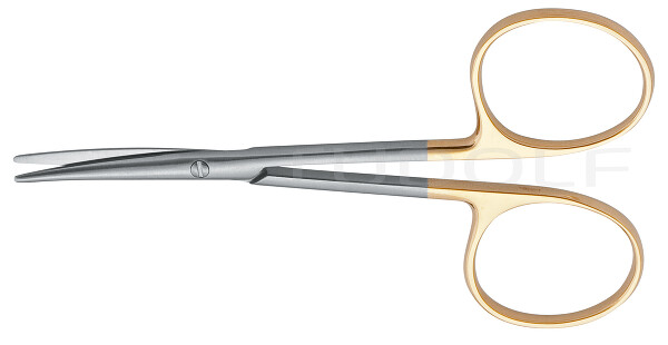 RU 1281-49 / Forbice Baby-Metzenbaum, Curva, TC, 9 cm - 3 1/2"