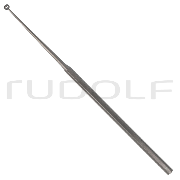 RU 7904-02 / Curette Buck, Figure 2,Curved, Sharp, I Ø 2.4 mm, O Ø 3.7 mm, 14.5 cm - 5 3/4"