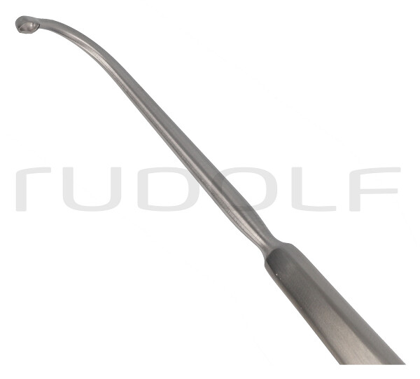 RU 8186-05 / Kuhn-Bolger Cureta Antro, Curvado 90° 18cm, 7", l 6mm x A 3mm