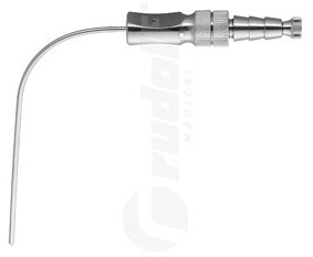 RU 6421-06 / Suction Tube Fergusson, Ø2,0mm, 6 Ch/Fr, 90° Curved, (Wl) 80mm - 3 1/4", CUT-OFF, LUER-HUB and Stylet