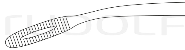 RU 3861-20 / Dressing Forceps Gross-Maier, Curved, with Ratchet, 20 cm - 8"