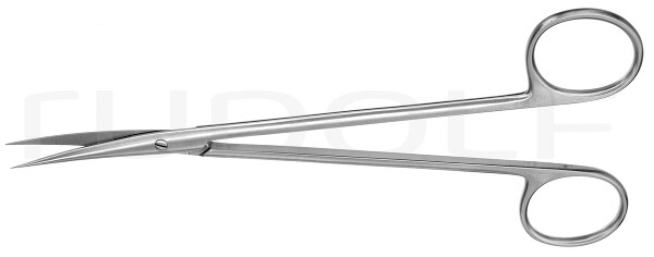 RU 1333-18 / Forbice Metzenbaum, Ac/Ac, Curva 18,0 cm