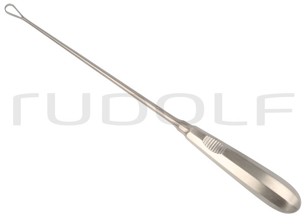 RU 7324-09 / Curetta Uterina Recamier, Rigida, Smussa 31,0 cm, Fig. 3,9 mm