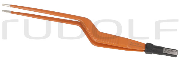 HF520-159 / Bipol. Pinzette, Flachstecker, Bayonettf., 18cm, 2,0mm, Non-Stick