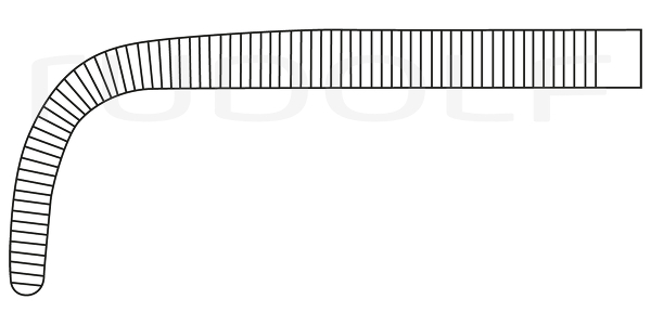 RU 3351-20 / Ligature Fcps Wickstroem, Cvd. 20 cm, 8"