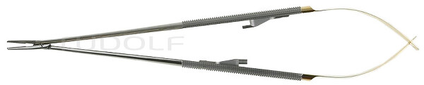 RU 5866-42 / Needle Holder Castroviejo/Barraquer, Str. TC, W. Ratchet, 21cm, 8 1/4"