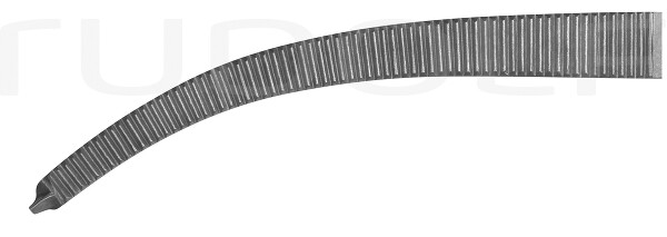RU 3306-20 / Pinza Heiss Para Ligaduras, Curva, 1x2 Dientes, 20 cm
