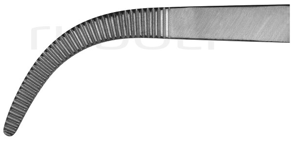 RU 3290-22 / Pince À Ligat. Overholt-Slim, Crbée En S 20,5 cm