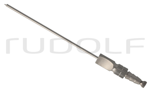 RU 6424-21 / Suction Tube Frazier, Ø 3,0 mm, 9 Ch/Fr, Str., (Nl) 120 mm - 4 3/4" W. CUT-OFF, LUER-HUB and Stylet