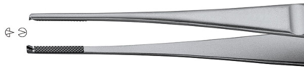 RU 4138-65 / Pinzette Chir. Gillies, TC 15,5 cm