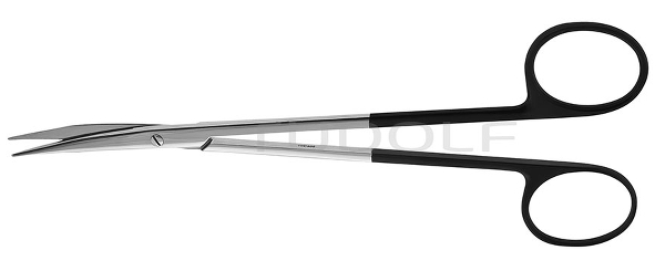 RU 1583-18M / Dissecting Scissors, Jameson, Fine, Cvd., Sc 18 cm - 7"