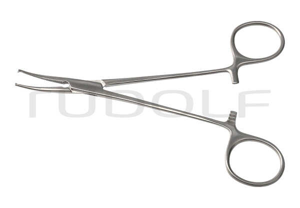 RU 3077-14 / Pinza Emostatica Baby-Crile, Curva, 1x2D 14, 5cm