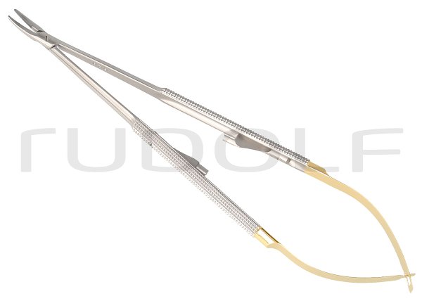 RU 5866-33 / Portaghi Castroviejo/Barraquer, Curvo TC, Con Cremagliera, 18cm
