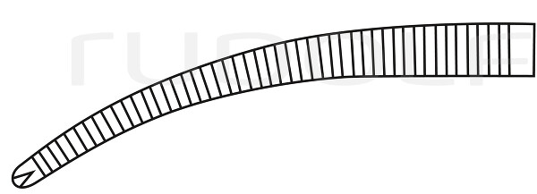 RU 3031-14 / Pinza Emost. Kocher, Delicata, Curva, 1x2D 14,0 cm