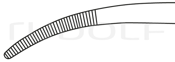 RU 3204-18 / Hemost. Fcps Nissen, Cvd. 18,5 cm, 7,25"