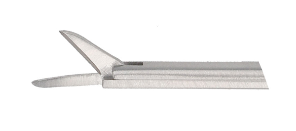 RU 7892-14 / Micro Ear Scissors Bellucci, Curved Left, Shaft Length 8 cm - 3 1/4",