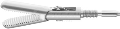 RS000-502 / Aufsatz Praeparier-U. Fasszange, Gerieft Maul 16 mm, Doppelbeweglich, Ø 5 mm