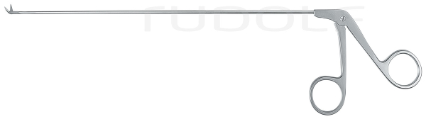 RU 8650-03/03 / Micr. Scissors, Ff-Mov., 45°Up Shaft Length 23cm
/9", Conicø2/3mm
, Jaw 2mm
