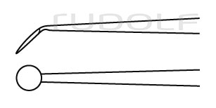 RU 8836-03T / Rhoton Dissector, Round, Ti, Fig. 3 19 cm - 7 1/2", Ø 3 mm